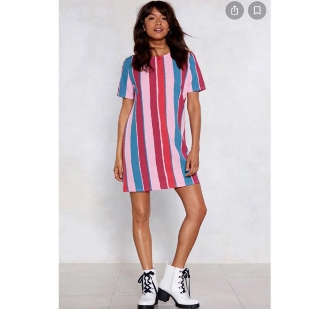 NWT Nasty Gal Stripe Dress size 8
